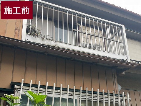 日高市　下屋根葺き替え工事　施工前