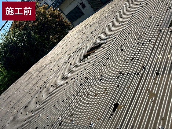 川越市　波板交換　施工前