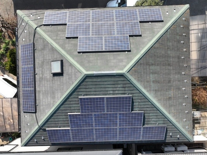 太陽光パネル設置のスレート屋根