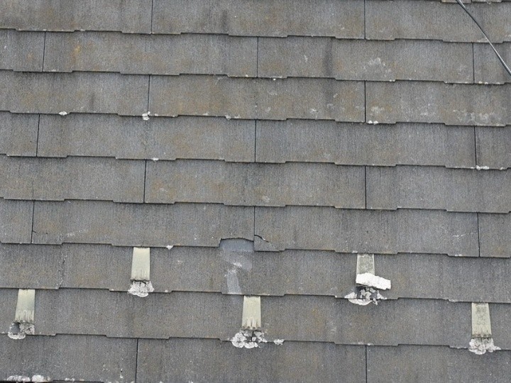 スレート屋根の表面劣化