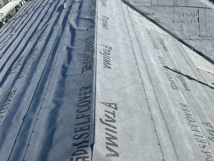 防水シート（ルーフィング）の施工