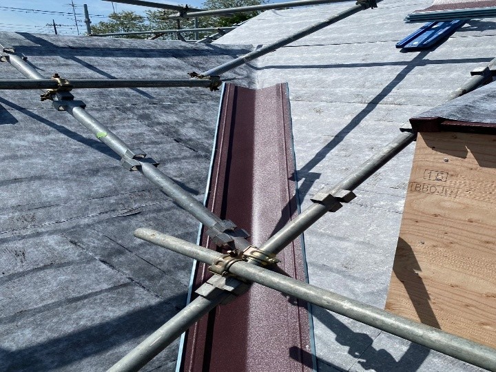 防水紙（ルーフィング）の敷設