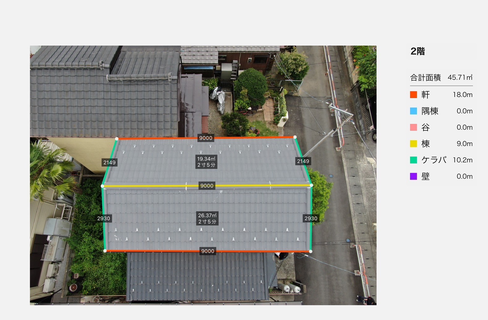 屋根測定