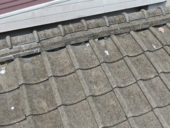 白い欠片の散見と棟際の変化