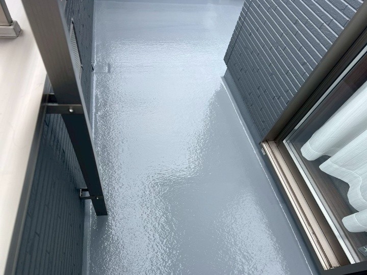 防水工事後のベランダ