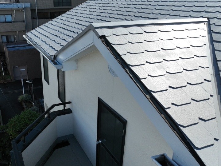 ケラバ板金復旧工事前のお住まい