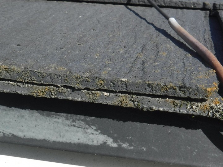 スレート端部の劣化