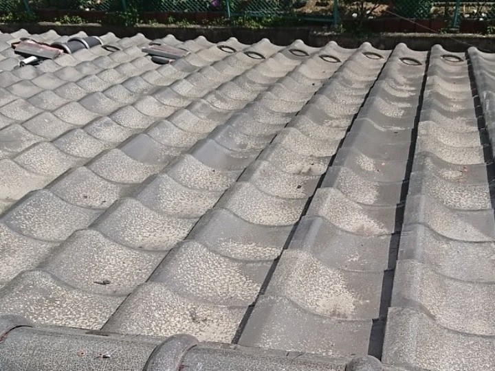 大屋根の広範囲にわたるズレ