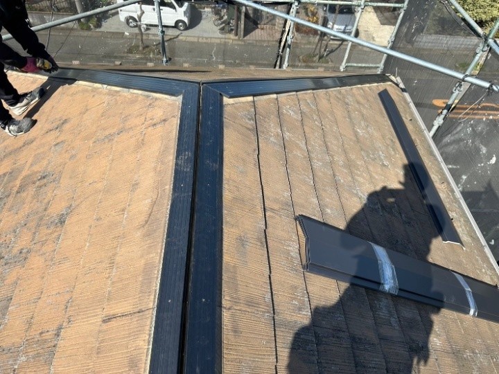 樹脂製貫板の設置と下地の強化