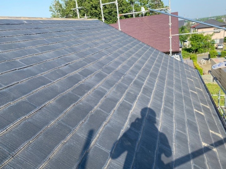 施工前の屋根面を最終チェック